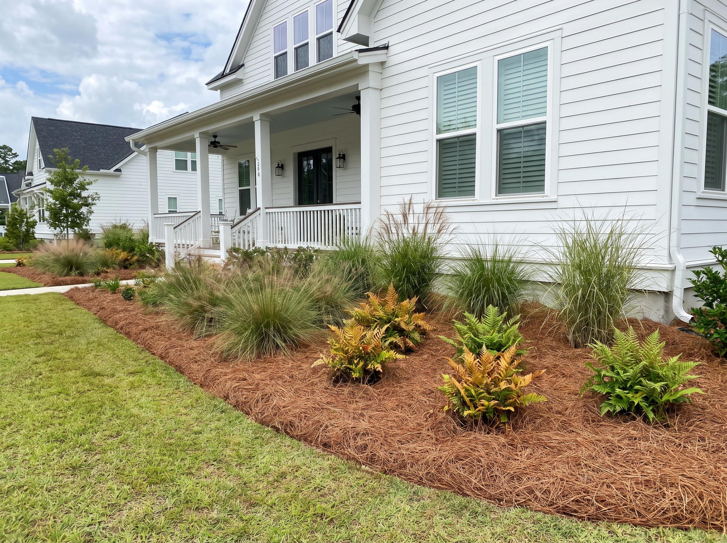 Foundation Bed, Ornamental Grasses